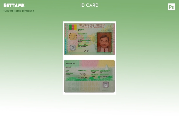 Шаблон за ID на Камерун во модерен стил